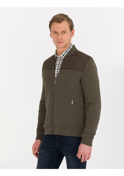 Erkek Haki Regular Fit Hırka 50271416-VR027 modelleri