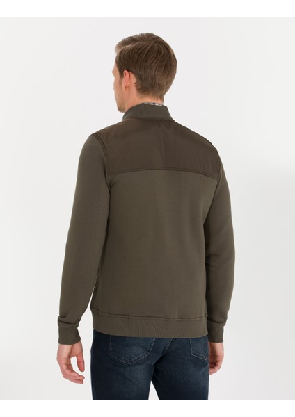 Erkek Haki Regular Fit Hırka 50271416-VR027 indirimleri