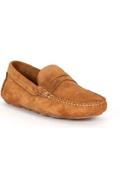 Erkek Taba %100 Deri Loafer Ayakkabı 50267874-VR099 fırsatları