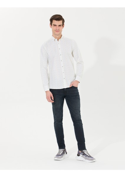 Erkek Açık Sarı Slim Fit Uzun Kollu Gömlek 50264902-VR004 modelleri