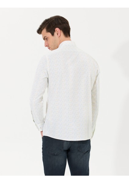 Erkek Açık Sarı Slim Fit Uzun Kollu Gömlek 50264902-VR004 indirimleri