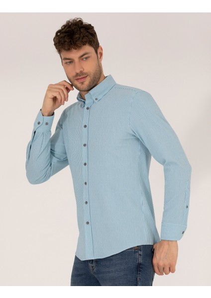 Erkek Aqua Slim Fit Uzun Kollu Gömlek 50266609-VR007