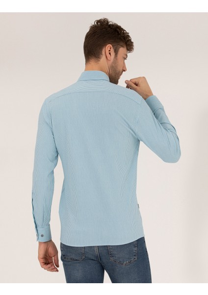 Erkek Aqua Slim Fit Uzun Kollu Gömlek 50266609-VR007 indirimleri