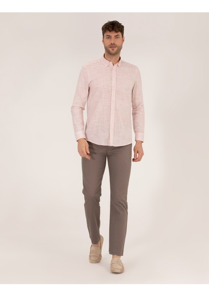 Erkek Tarçın Regular Fit Uzun Kollu Gömlek 50264940-VR191