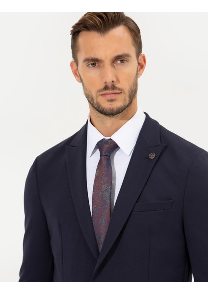 Erkek Lacivert Ex. Slim Fit Takım Elbise 50261101-VR033