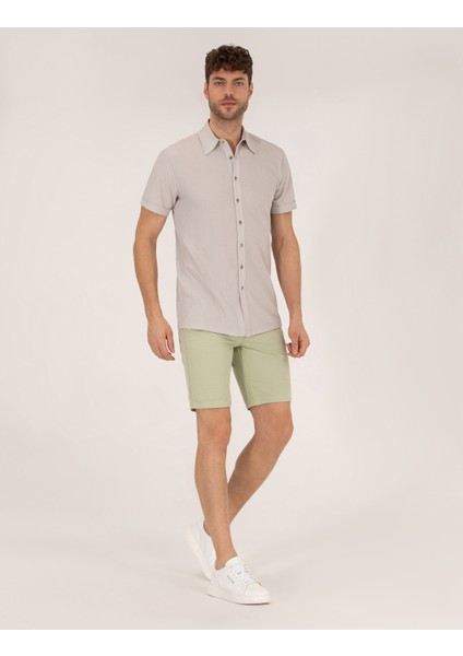 Erkek Gri Slim Fit Örme Gömlek 50268874-VR024 fırsatları