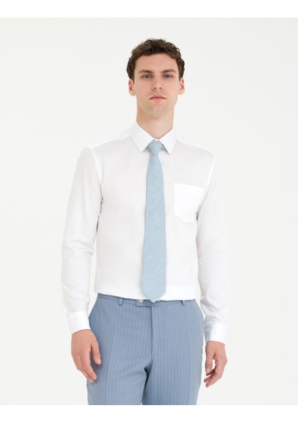 Erkek Beyaz Regular Fit Uzun Kollu Klasik Gömlek 50268202-VR013 modelleri