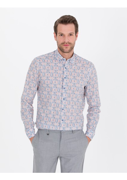 Erkek Pembe Regular Fit Uzun Kollu Gömlek 50265040-VR053 modelleri
