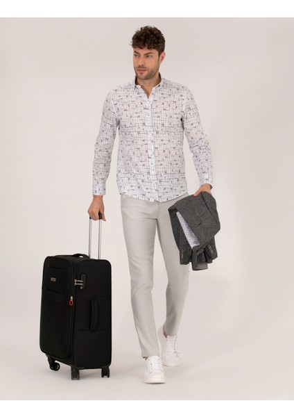 Erkek Kahverengi Slim Fit Uzun Kollu Gömlek 50264966-VR040
