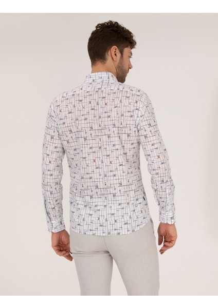 Erkek Kahverengi Slim Fit Uzun Kollu Gömlek 50264966-VR040