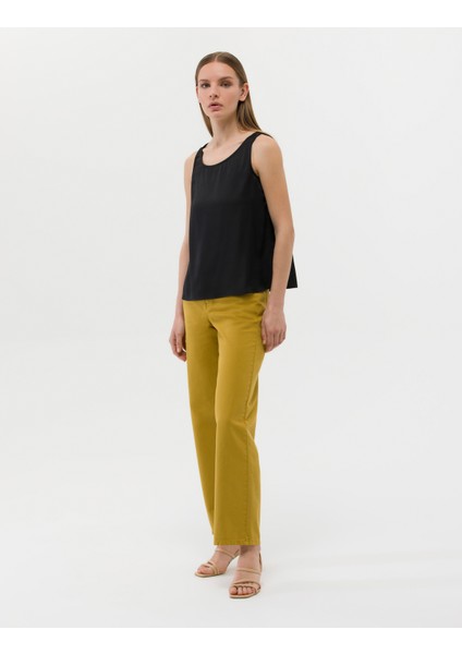 Kadın Yeşil High Waist Flare Fit Jean Pantolon 50273094-VR235