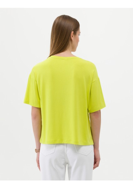 Kadın Yeşil Comfort Fit Tişört 50263377-VR232