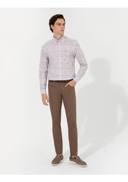 Erkek Açık Kahverengi Slim Fit Kanvas Pantolon 50251460-VR002 modelleri
