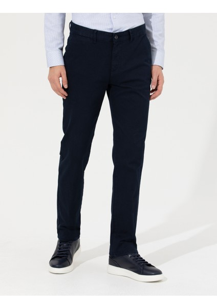 Erkek Lacivert Regular Fit Kanvas Pantolon 50259782-VR033 fiyatları