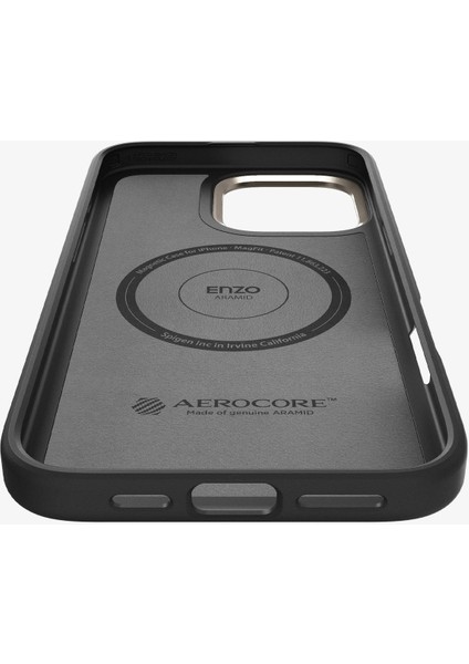 iPhone 16 Pro Max Kılıf Enzo Aramid Black Natural - ACS08501