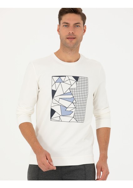 Erkek Ekru Regular Fit Sweatshirt 50273401-VR019 fiyatları