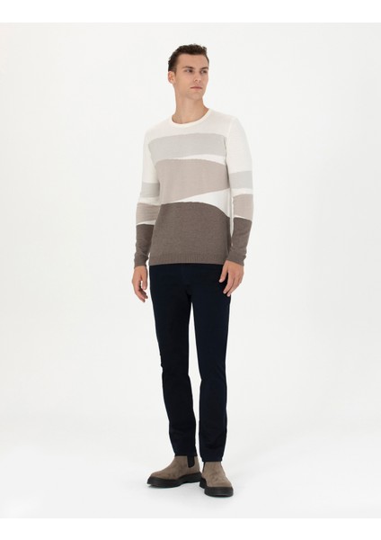 Erkek Lacivert Slim Fit Kanvas Pantolon 50278469-VR033 modelleri