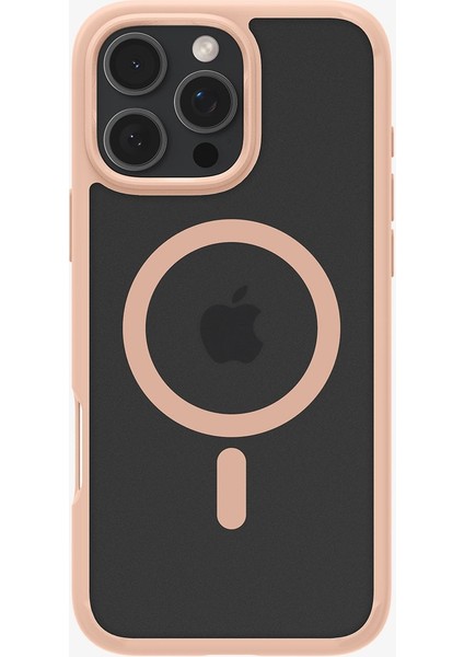 iPhone 16 Pro Kılıf Ultra Hybrid MagFit MagSafe özellikli Frost Rose Titanium - ACS08694