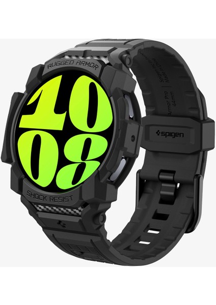 Samsung Galaxy Watch 7 (44MM) Kılıf & Kordon Kayış Rugged Armor Pro Matte Black - ACS08338