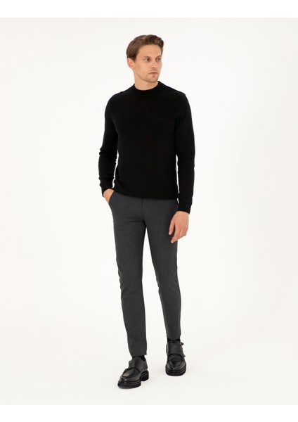 Erkek Antrasit Slim Fit Çizgili Kanvas Pantolon 50299528-VR006 modelleri