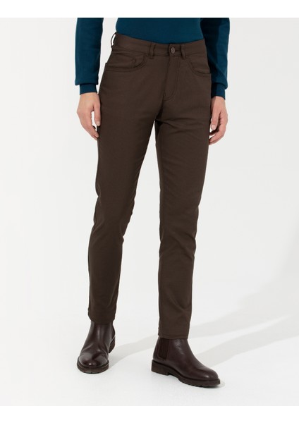 Erkek Kahverengi Slim Fit Kanvas Pantolon 50264764-VR029 fiyatları
