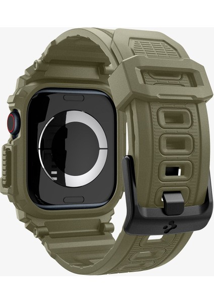 Apple Watch 46mm Seri 10 Kılıf & Kordon Kayış Rugged Armor Pro Vintage Khaki - ACS08608