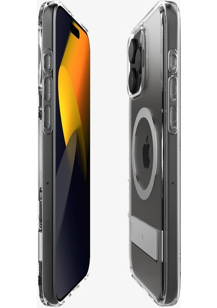 Caseology iPhone 16 Pro Max Kılıf Capella Mag MagSafe özellikli Kickstand Clear Gray - ACS08055