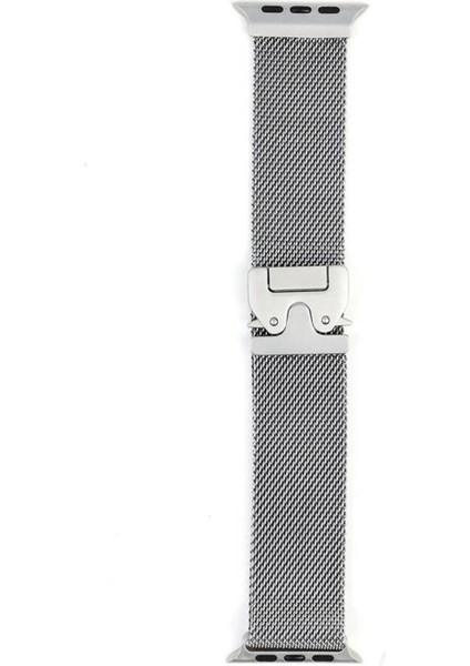 natürel Titanyum Apple Watch Ultra Band 42-44-45-49MM S10 46MM Milanese Bilezik 10 9 8 7 6 5 Se 4 4 modelleri