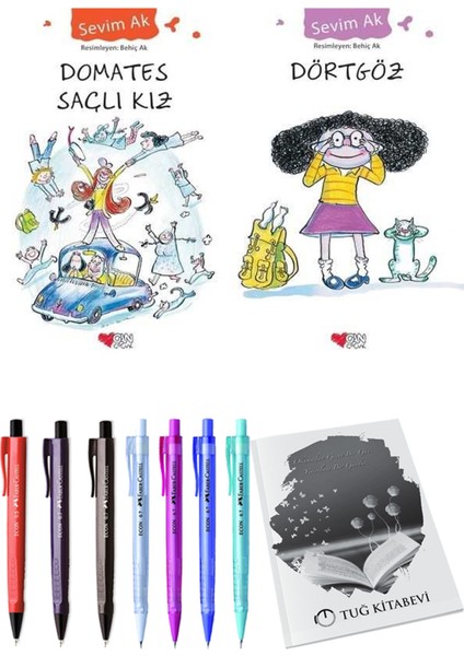 Dörtgöz ve Domates Saçlı Kız 2'li Set + Hediyeli
