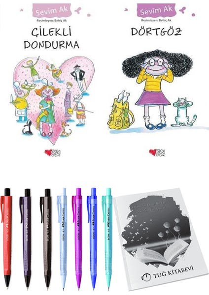 Dörtgöz ve Çilekli Dondurma 2'li Set + Hediyeli
