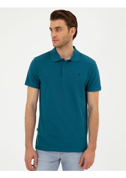 Erkek Zümrüt Slim Fit Basic Tişört 50291625-VR055