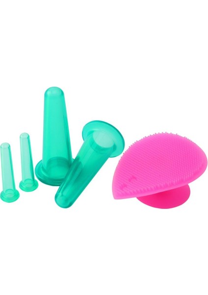 Ma 5 Adet Silikon Yüz Göz Çukurluğu Kavanoz Yüz Masaj Bardak Temizleme Fırçası ile (Yurt Dışından) modelleri