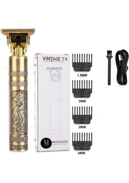 Erkekler Için Profesyonel Yeni Vıntage T9 Ejderha Tarzı Düzeltici, USB Şarj Edilebilir Anahat Edger …… (Yurt Dışından) fiyatları