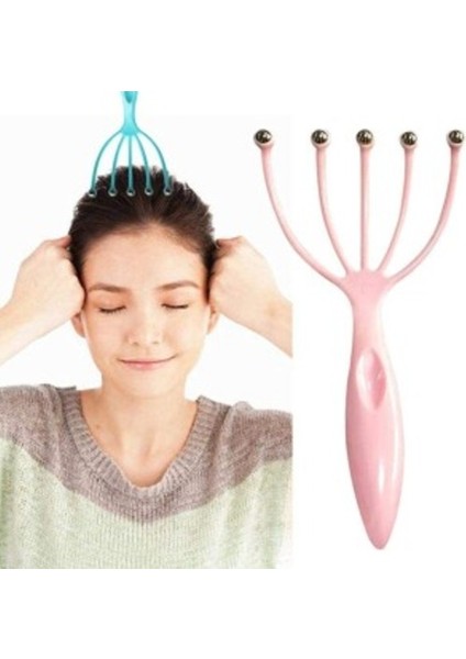 Kafa Masajı Kafa Derisi Boyun Tarak Rulo Beş Parmak Pençeleri Çelik Bilyalı El Rahatlatıcı Ahtapot Kafa Masajı (Yurt Dışından)