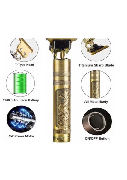 Erkekler Için T9 Dragon Saç Kesme Makinesi Metal Gövde, Bakımlı Elektrikli Tıraş (Yurt Dışından) fiyatları