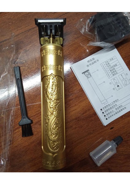 Profesyonel T9 Saç Kesme Makinesi Saç Kesme Makinesi Profesyonel Kesici Giyotin Erkekler Için Akülü Sakal Düzeltici USB Berber Ejderha (Yurt Dışından)