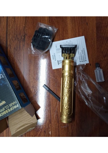 Profesyonel T9 Saç Kesme Makinesi Saç Kesme Makinesi Profesyonel Kesici Giyotin Erkekler Için Akülü Sakal Düzeltici USB Berber Ejderha (Yurt Dışından)