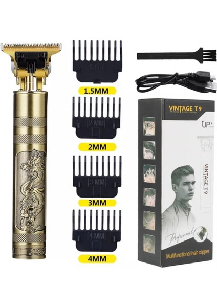 Erkekler Için Profesyonel Vıntage T9 Ejderha Tarzı Düzeltme Makinesi, USB Şarj Edilebilir (Yurt Dışından) fiyatları