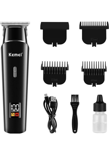 Profesyonel Saç Kesme Makinası Şarjlı Sakal Kesme Makinesi Kemeı KM-1113 (Yurt Dışından)