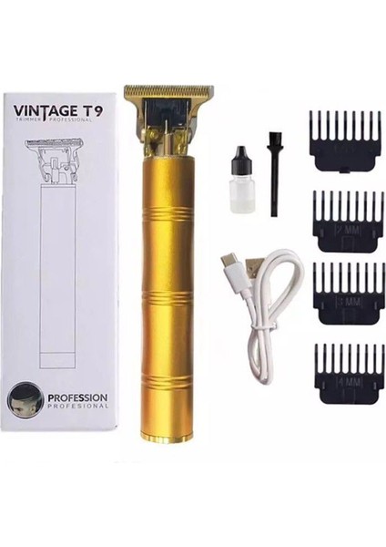 Vintage T9 Giyotin, Elektrikli Saç Kesme Makinesi Tıraş Makinesi, Erkekler Için Saç Kesme Makinesi Giyotin, T9 USB Elektrikli Profesyonel Sakal Saç Kesimi Stili - Fhtrader (Yurt Dışından) fiyatları