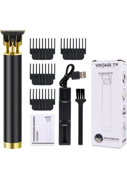 Orijinal Vintage T9 Sıyah Şarj Edilebilir Elektrikli Saç Kesme Makinesi Kesme Makinesi Profesyonel Saç Berber Giyotin Erkekler Için T9 Clipper Tıraş Makinesi Akülü (Yurt Dışından) fiyatları