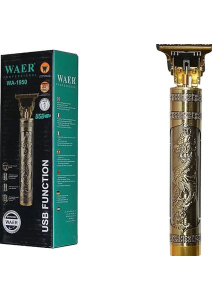 Orijinal Waer WA-1950 Profesyonel Elektrikli Tıraş Makinesi - USB Fonksiyonu (Yurt Dışından)