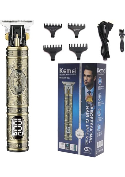 Kemeii KM-4011 Profesyonel Saç Kesme Makinesi - Altın (Yurt Dışından)