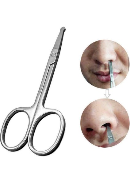 Erkek Burun Saç Kesim Kaş Yuvarlak Kafa Giyotin Yüz Bakım Makası Manikür Küçük Çok Fonksiyonlu (Yurt Dışından) fırsatları