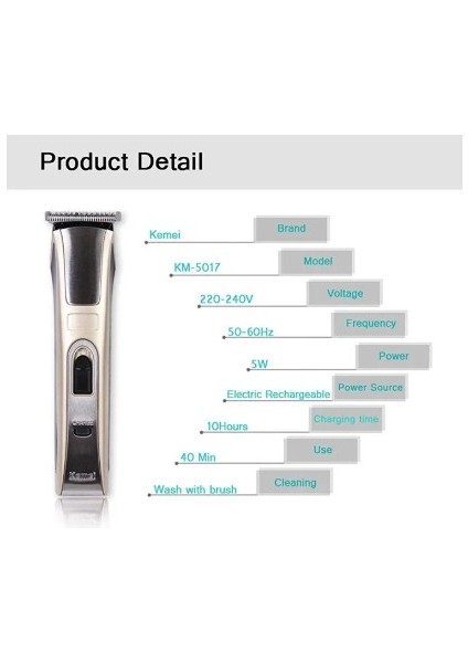 Yeni Orignal Kemei Km 5017 Erkekler Için Orijinal Saç Kesme Makinesi ve Giyotin (Yurt Dışından) modelleri