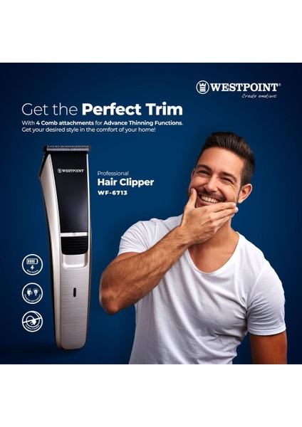 WF-6713 - Westpoint Profesyonel Saç Kesme Makinesi. (Yurt Dışından)