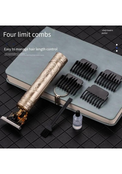 Erkekler Için Vintage T9 Metal Gövde Saç Kesme Makinesi (Yurt Dışından)