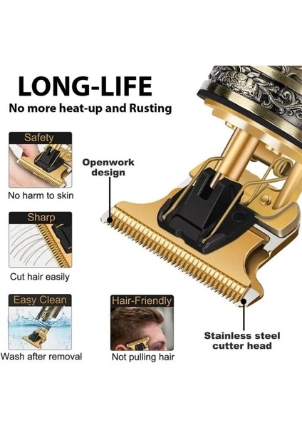 Vıntage T9 Metal Olmayan Şarj Edilebilir Elektrikli Saç Kesme Makinesi Kesme Makinesi Profesyonel Saç Berber Düzeltici Erkekler Için T9 Kesme Makinesi Tıraş Makinesi (Yurt Dışından) fiyatları