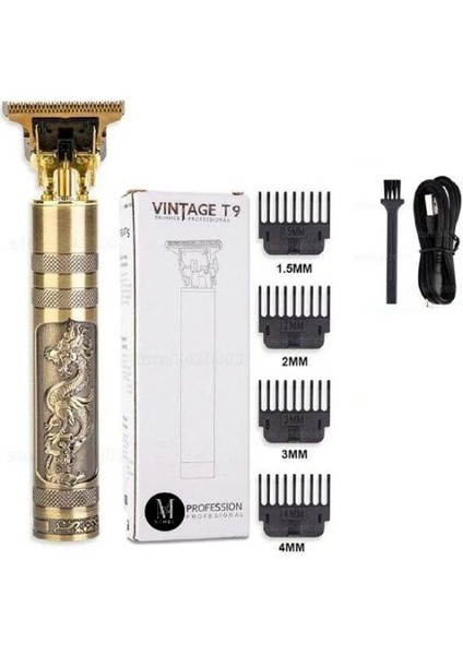 Erkekler Için Profesyonel Vintage T9 Düzeltici | Saç Kesme |tıraş Makinesi (Yurt Dışından)
