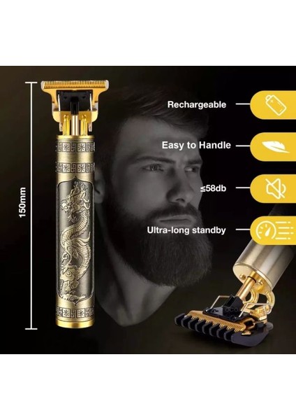 Erkekler Için Profesyonel Vintage T9 Düzeltici | Saç Kesme |tıraş Makinesi (Yurt Dışından) fiyatları